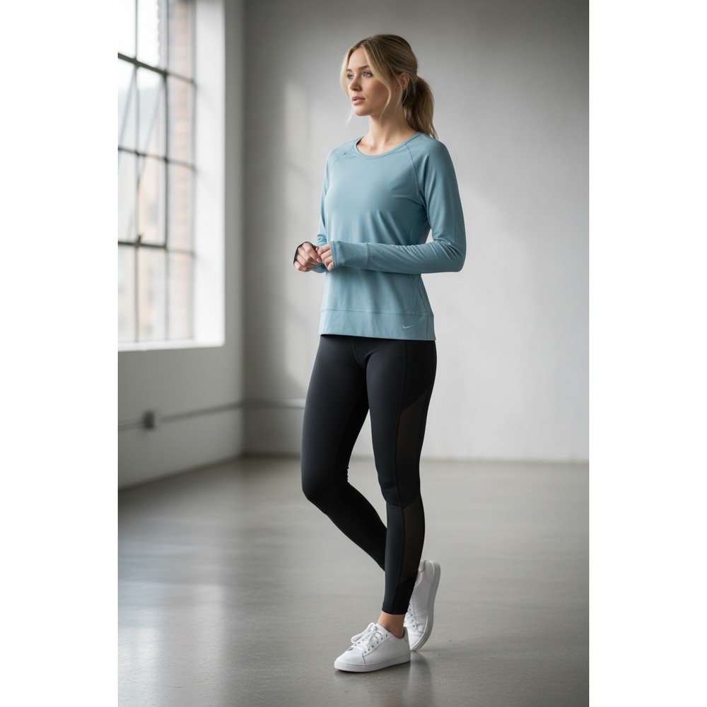 Elegant LIGHT Blue‎ Long Sleeve Women's Top